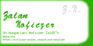 zalan noficzer business card